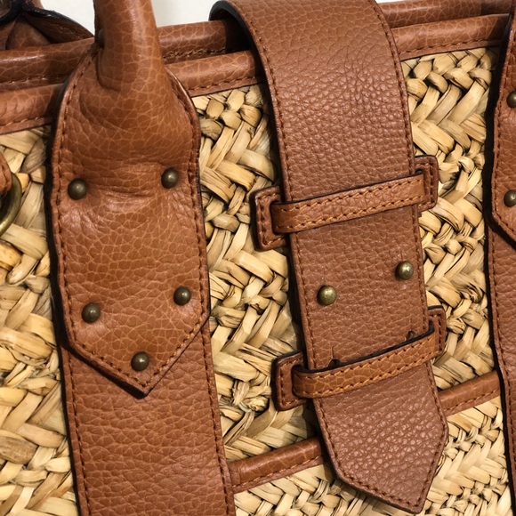 J.Crew Straw snd Leather Tote Bag - Picture 6 of 9